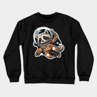 Ronald the Racoon but he's got a spoon for a hand Sticker Crewneck Sweatshirt